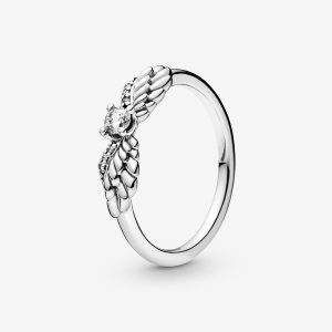 Pandora Sparkling Angel Wings Vyhlásenie Strieborne | 469LIEGXQ
