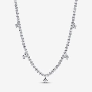 Pandora Sparkling Collier Reťaz Strieborne | 813XRGJIU