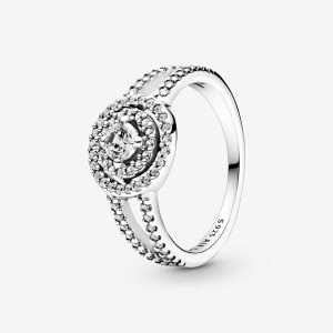Pandora Sparkling Double Solitaire Strieborne | 208ZIKDLJ
