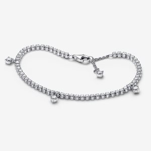 Pandora Sparkling Drops Tenisove Non-Charms Strieborne | 934WRAQZB