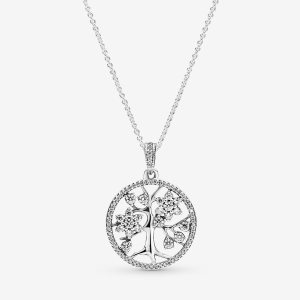 Pandora Sparkling Family Tree Reťaz Strieborne | 371RSYFKB