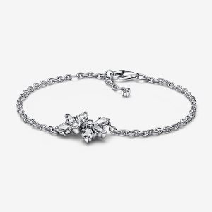 Pandora Sparkling Herbarium Cluster Non-Charms Strieborne | 859ITPYGE