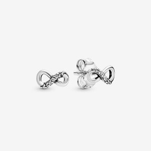 Pandora Sparkling Infinity Stud Strieborne | 591OVHGTX