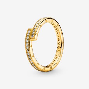 Pandora Sparkling Overlapping Stohovateľné Zlate | 298VHSMAL