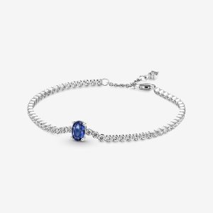 Pandora Sparkling Pave Tenisove Non-Charms Strieborne | 487PSALCX