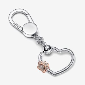 Pandora Sparkling Paw Print Keychain Charms Viacfarebný | 178CLYJTM