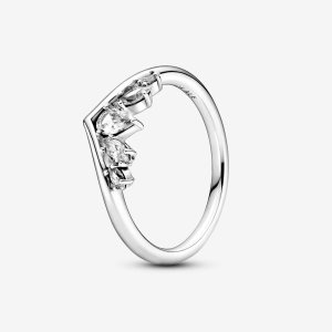 Pandora Sparkling Pear & Marquise Wishbone Stohovateľné Strieborne | 370PMSCQN