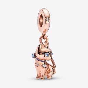 Pandora Sparkling Pet Cat Visieť Ruzove Zlate | 317YXPKDH