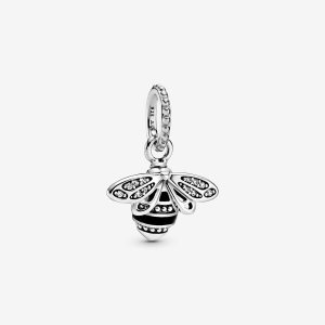 Pandora Sparkling Queen Bee Prívesky Strieborne | 732JVHIFB