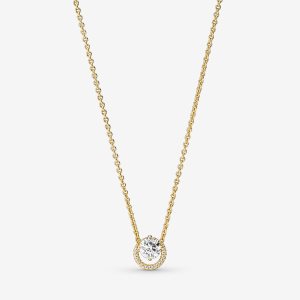Pandora Sparkling Round Collier Prívesky Zlate | 947PHNRKI