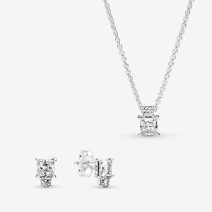 Pandora Sparkling Round & Square Prívesky Viacfarebný | 194EWSUGL