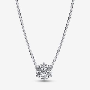 Pandora Sparkling Snowflake Prívesky Strieborne | 241AZYRMD