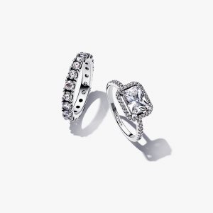 Pandora Sparkling Súpravy Prsteňov Viacfarebný | 380OVKTPN