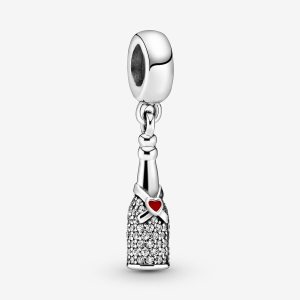 Pandora Sparkling Wine Bottle Visieť Strieborne | 945LITORB