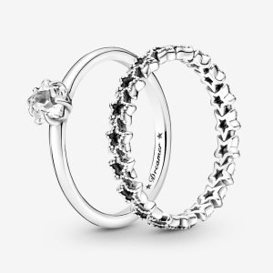 Pandora Stars on Stars Stacking Súpravy Prsteňov Viacfarebný | 195BIVGFP