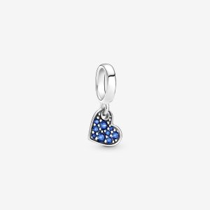 Pandora Stellar Blue Pave Tilted Visieť Strieborne | 813MGSQWK