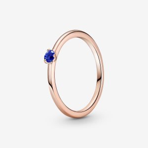 Pandora Stellar Blue Solitaire Ruzove Zlate | 380MXOHWY