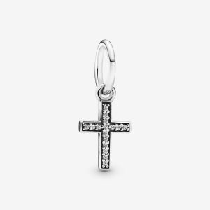 Pandora Symbol Of Faith Cross with Clear CZ Visieť Strieborne | 317IRGXJP