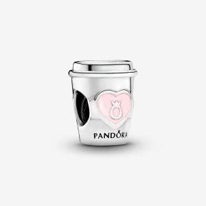 Pandora Take a Break Coffee Cup Charms Strieborne | 702TJPSNX