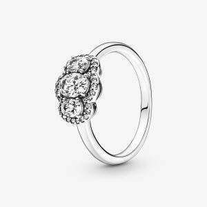 Pandora Three Stone Vintage Vyhlásenie Strieborne | 046FBDOZI