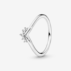 Pandora Tiara Wishbone Stohovateľné Strieborne | 492QAOCVW