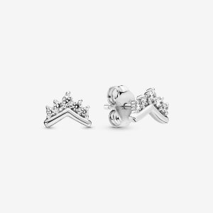 Pandora Tiara Wishbone Stud Strieborne | 479UQSXTB