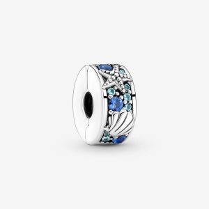 Pandora Tropical Starfish & Shell Clip Klipy Strieborne | 189ZTAQFM