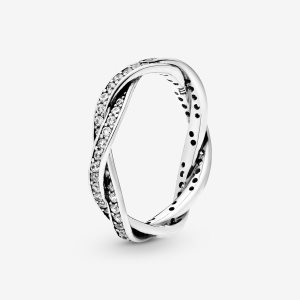 Pandora Twist Of Fate with Clear CZ Kapela Strieborne | 903EUZNWC