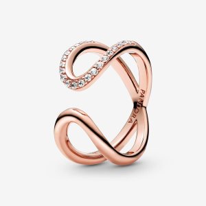 Pandora Wrapped Open Infinity Vyhlásenie Ruzove Zlate | 615EKMFQO