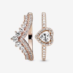 Pandora of Princess Wishbone Stacking Pinky Viacfarebný | 530JOZRBH
